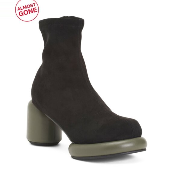 ALL BLACK Green Mod Stretch Booties - Picture 1 of 2